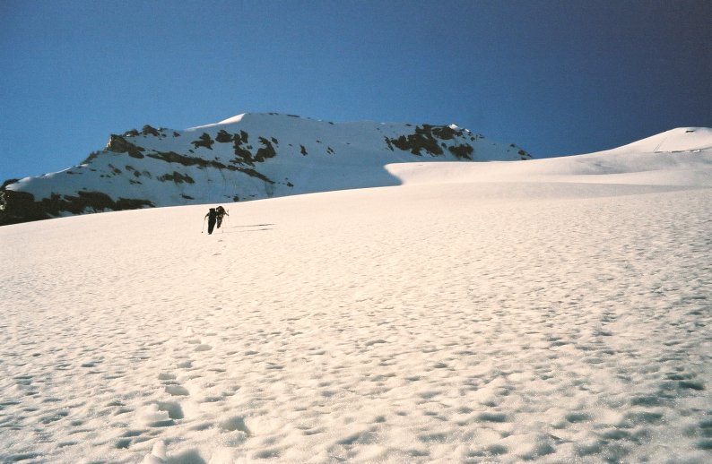 monte vers la pointe Nord Est 3434m