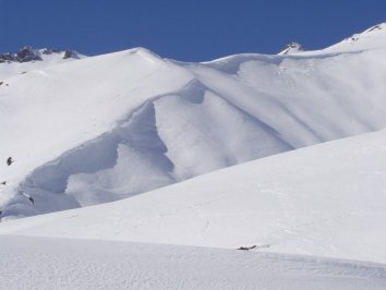Les dunes de neige sculptes par le vent